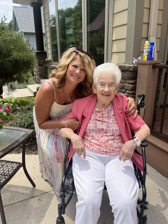 Laurie McCann and her mother